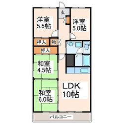 トーカンマンション健軍東壱番館の物件間取画像